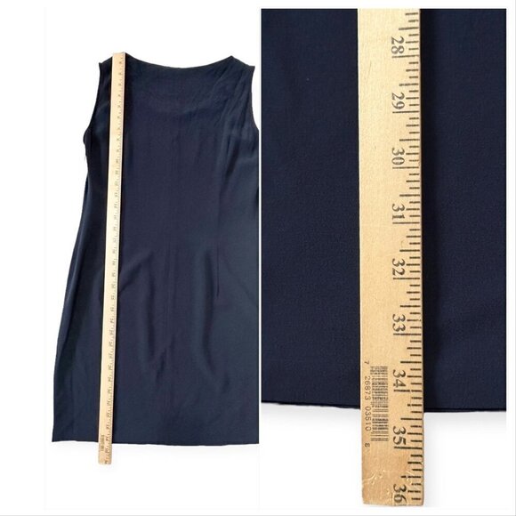 Michele Negri Navy Blue Sleeveless Dress, Size Italian 46 - Picture 10 of 12